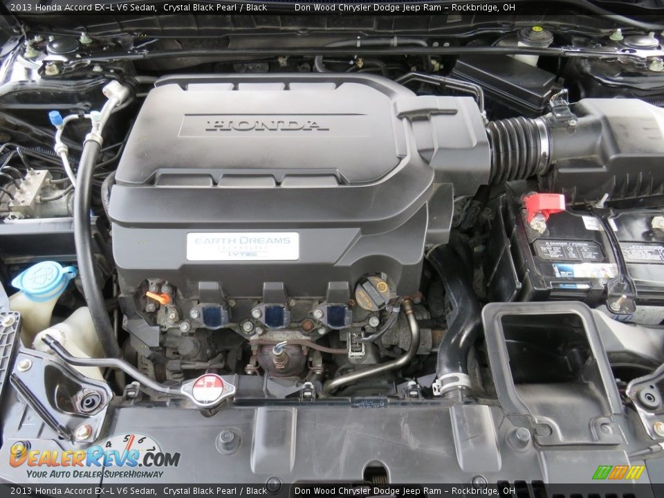 2013 Honda Accord EX-L V6 Sedan Crystal Black Pearl / Black Photo #8
