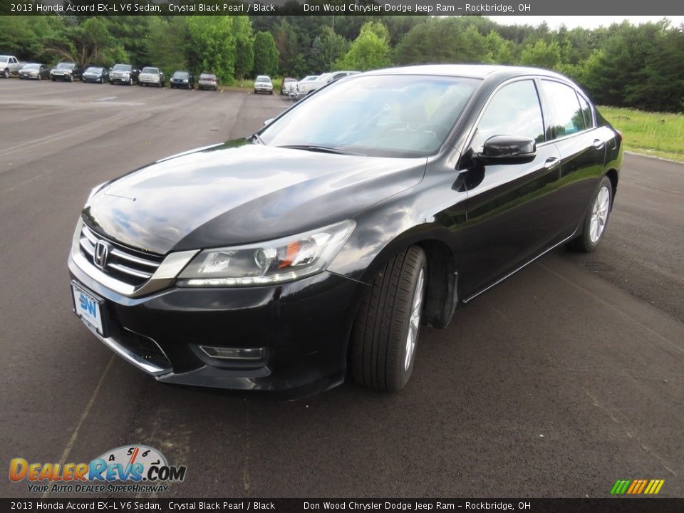 2013 Honda Accord EX-L V6 Sedan Crystal Black Pearl / Black Photo #9