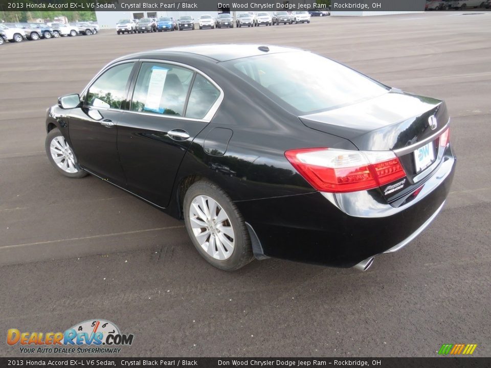 2013 Honda Accord EX-L V6 Sedan Crystal Black Pearl / Black Photo #12