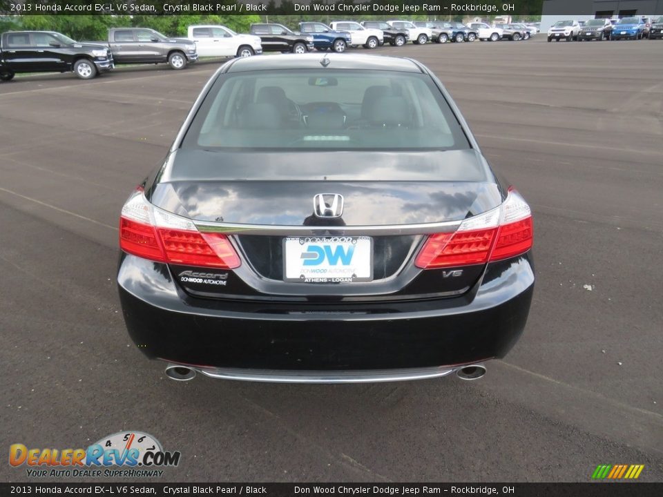 2013 Honda Accord EX-L V6 Sedan Crystal Black Pearl / Black Photo #13