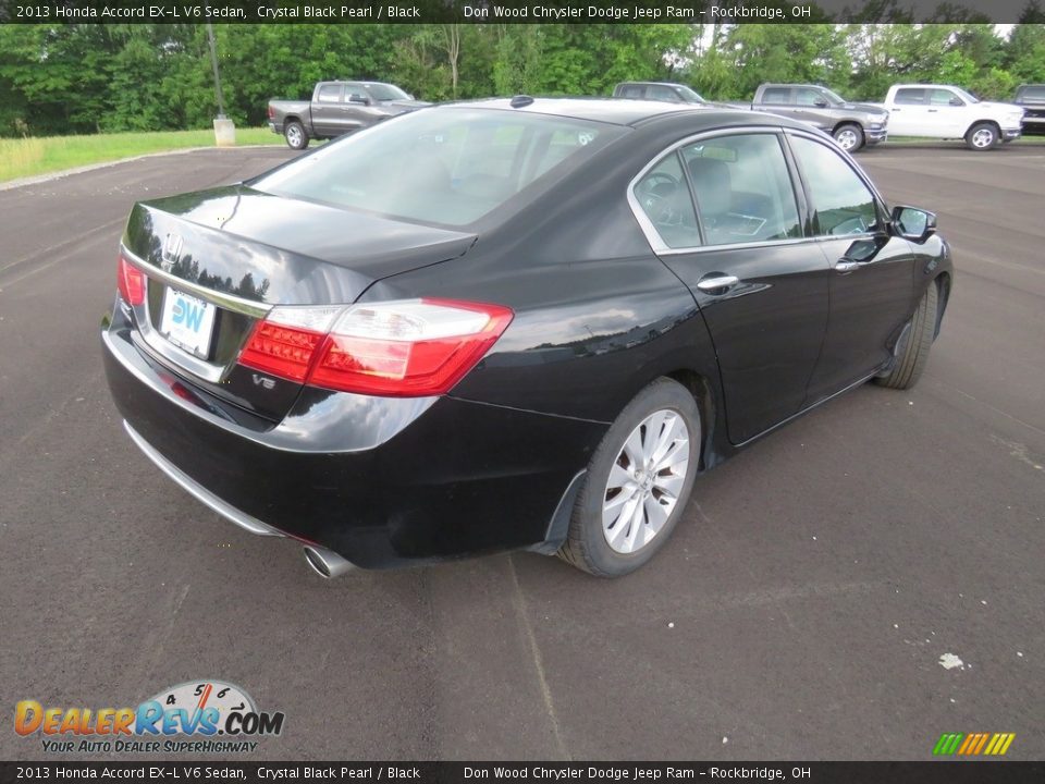 2013 Honda Accord EX-L V6 Sedan Crystal Black Pearl / Black Photo #14