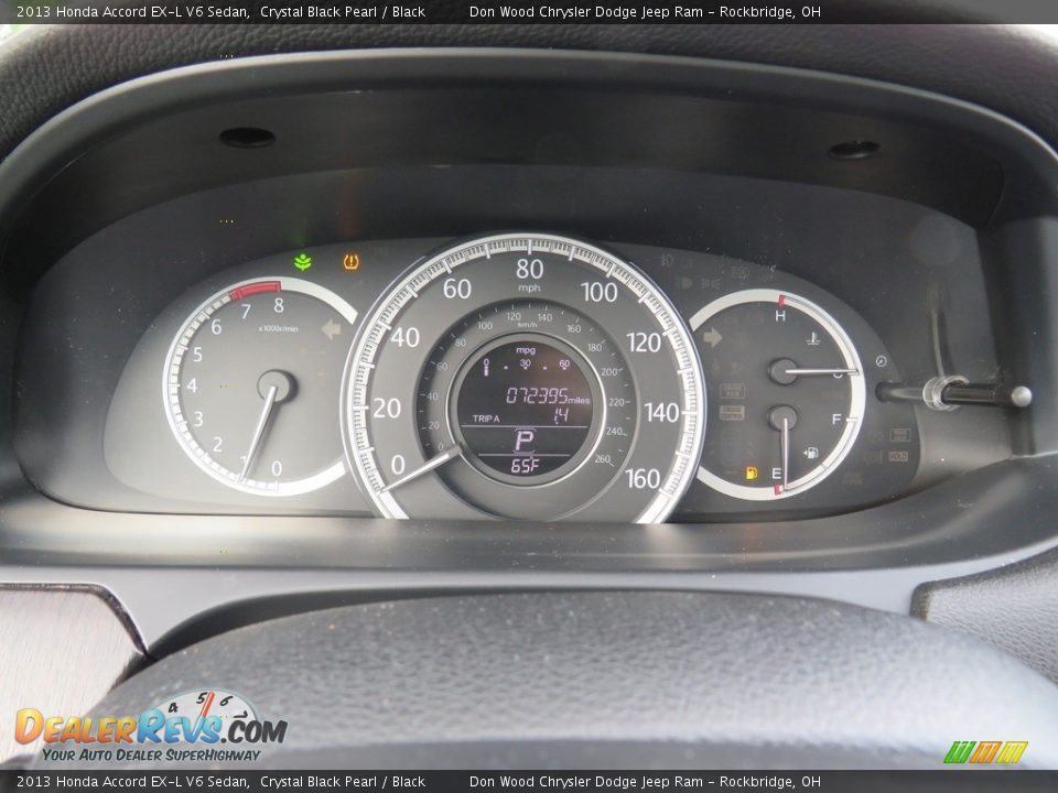 2013 Honda Accord EX-L V6 Sedan Crystal Black Pearl / Black Photo #17