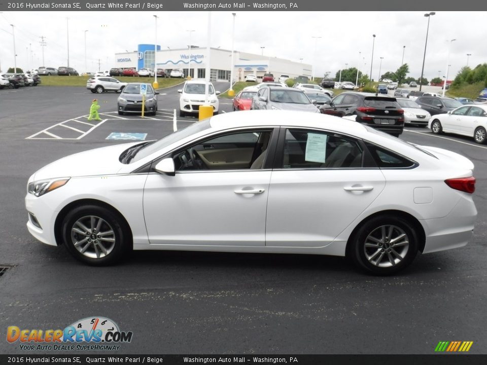 2016 Hyundai Sonata SE Quartz White Pearl / Beige Photo #6