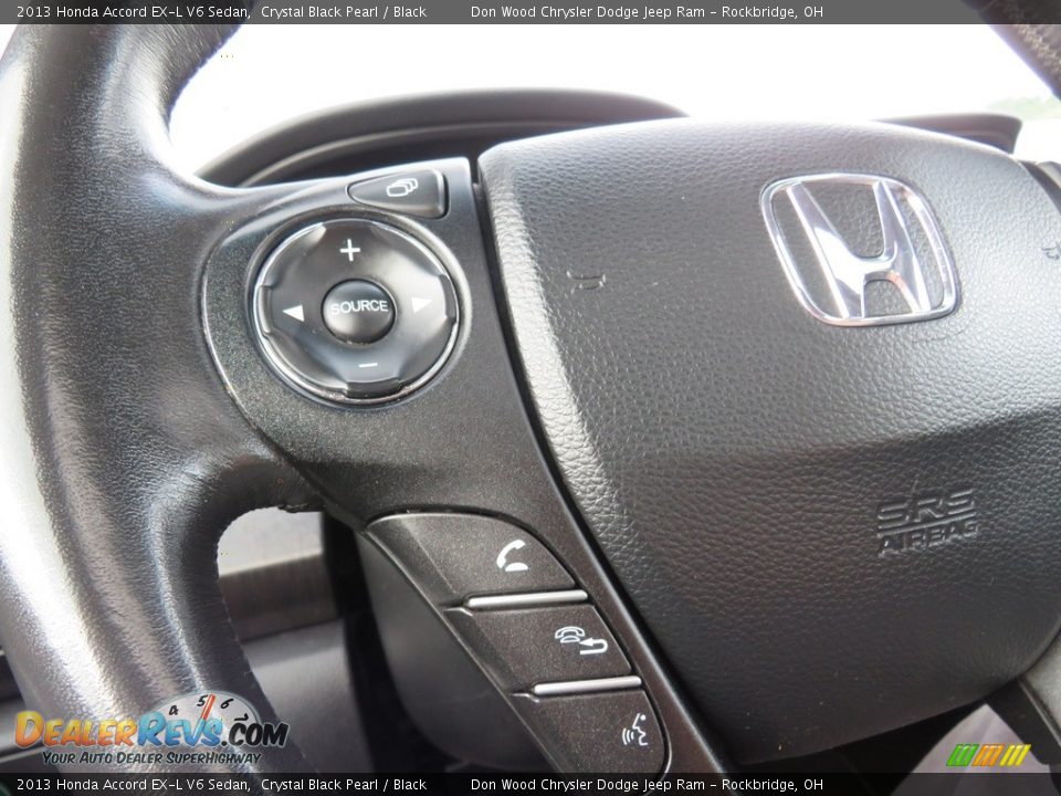 2013 Honda Accord EX-L V6 Sedan Crystal Black Pearl / Black Photo #20