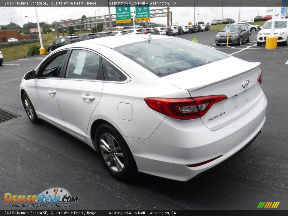 2016 Hyundai Sonata SE Quartz White Pearl / Beige Photo #7