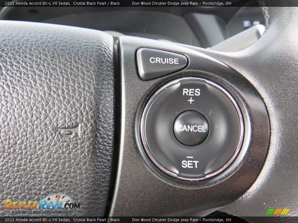 2013 Honda Accord EX-L V6 Sedan Crystal Black Pearl / Black Photo #21