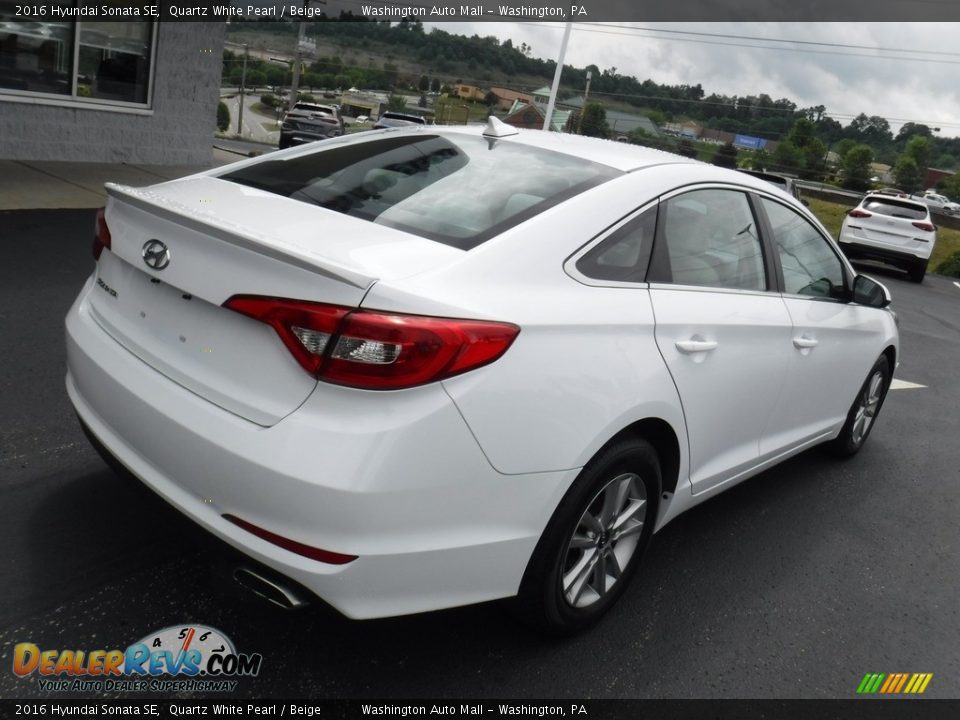 2016 Hyundai Sonata SE Quartz White Pearl / Beige Photo #9