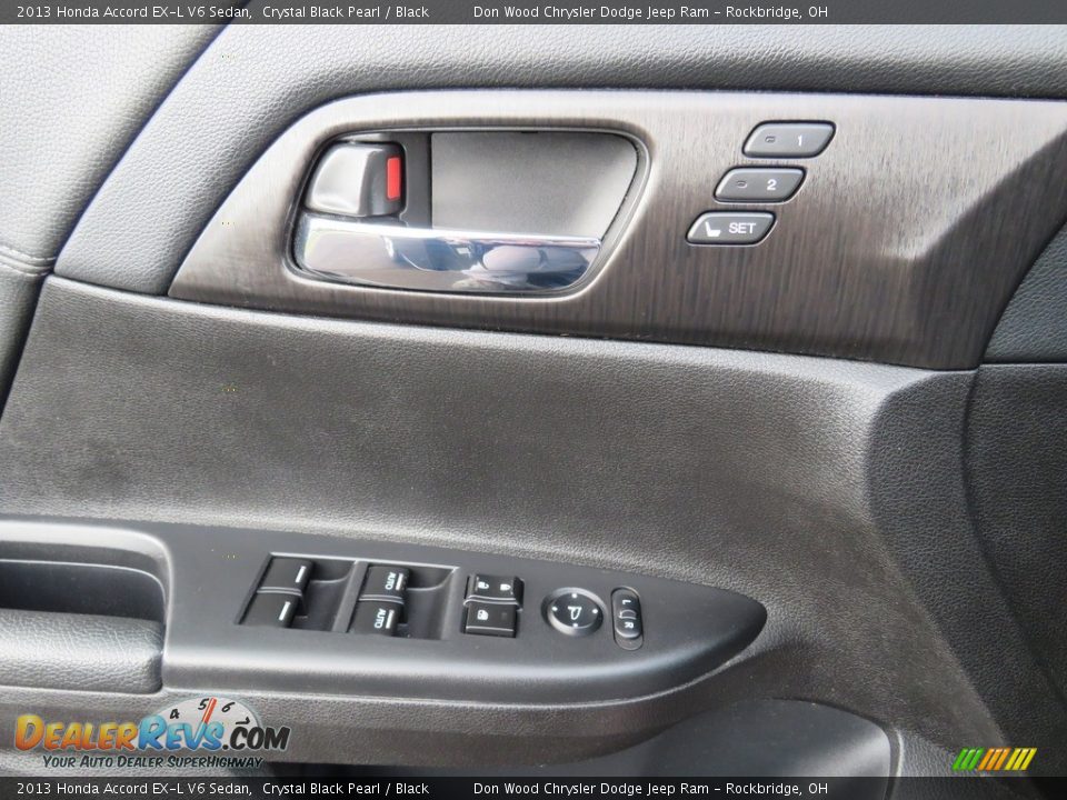2013 Honda Accord EX-L V6 Sedan Crystal Black Pearl / Black Photo #28
