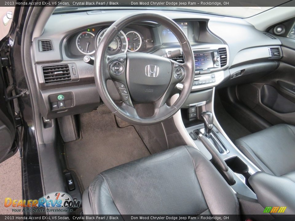 2013 Honda Accord EX-L V6 Sedan Crystal Black Pearl / Black Photo #30