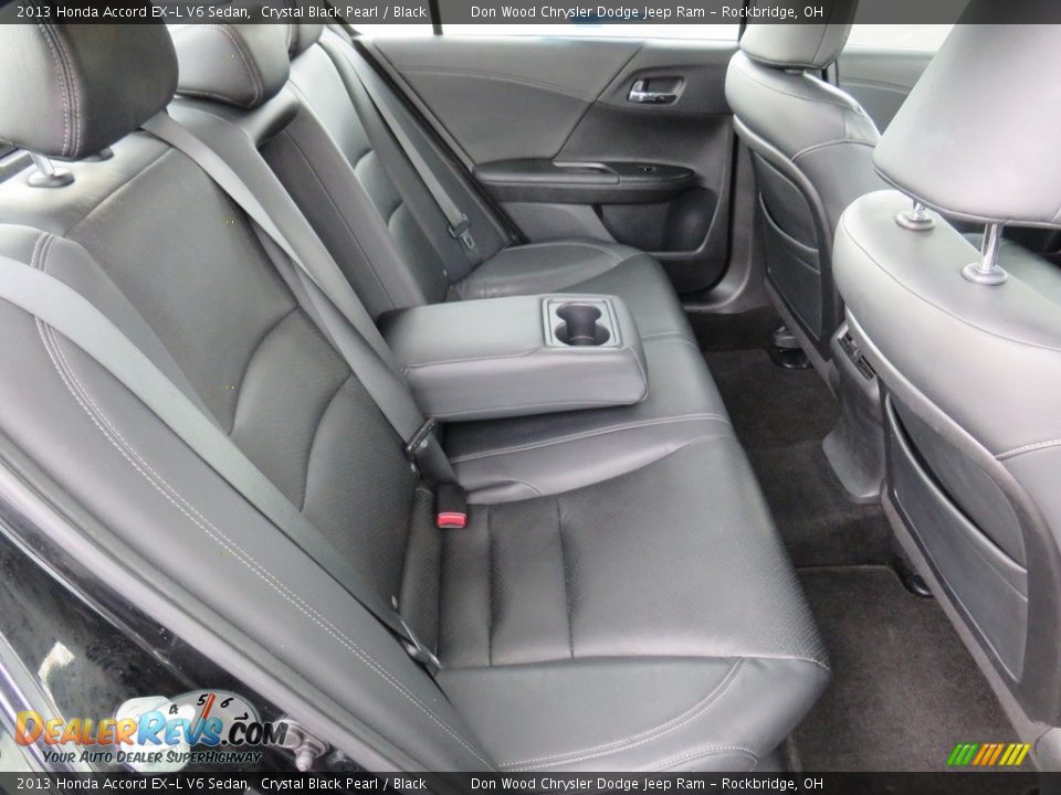 2013 Honda Accord EX-L V6 Sedan Crystal Black Pearl / Black Photo #33