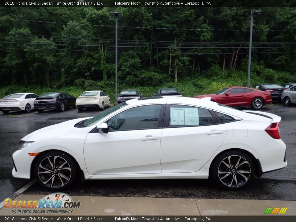 2018 Honda Civic Si Sedan White Orchid Pearl / Black Photo #6