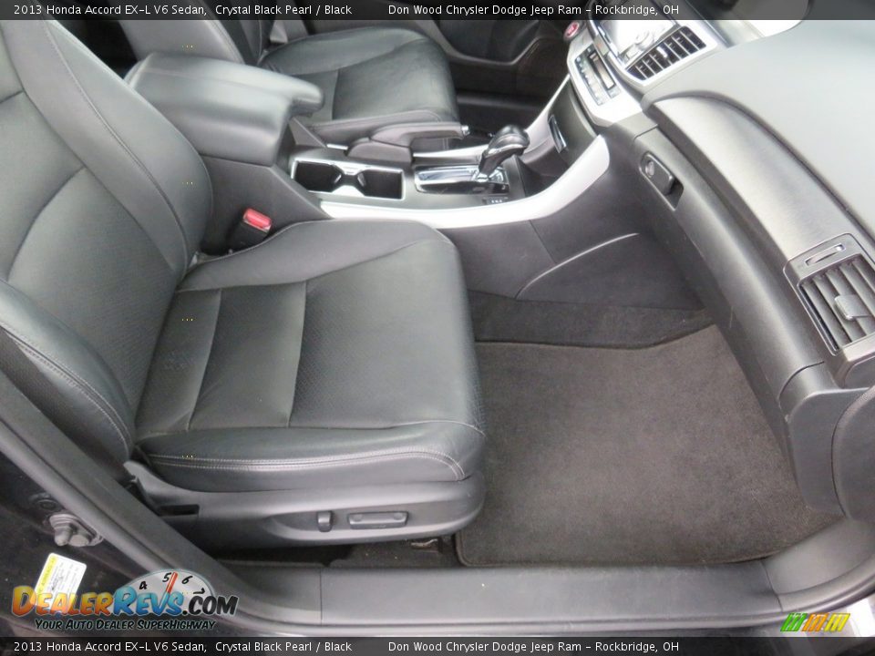 2013 Honda Accord EX-L V6 Sedan Crystal Black Pearl / Black Photo #35
