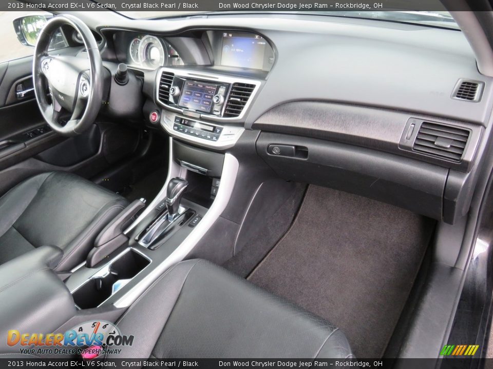 2013 Honda Accord EX-L V6 Sedan Crystal Black Pearl / Black Photo #36