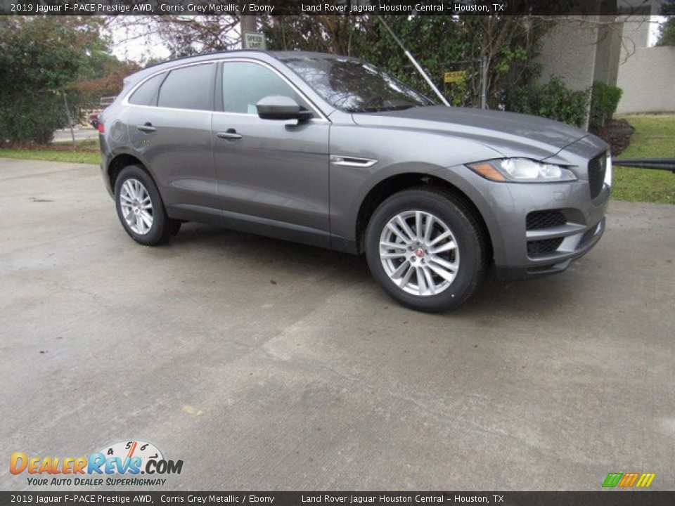 2019 Jaguar F-PACE Prestige AWD Corris Grey Metallic / Ebony Photo #1