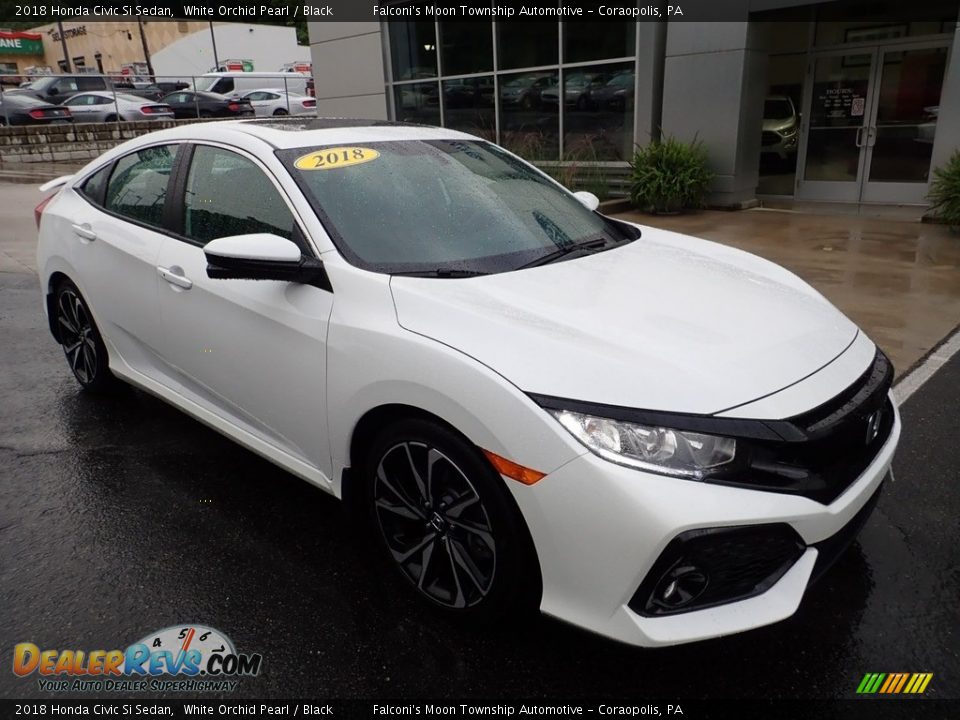 2018 Honda Civic Si Sedan White Orchid Pearl / Black Photo #9