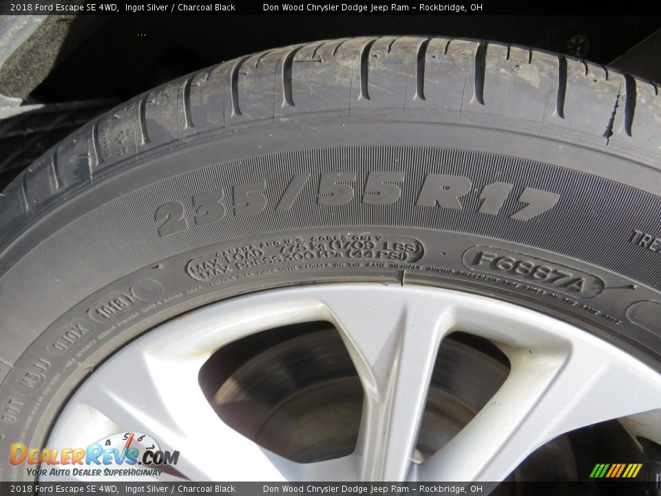 2018 Ford Escape SE 4WD Ingot Silver / Charcoal Black Photo #3