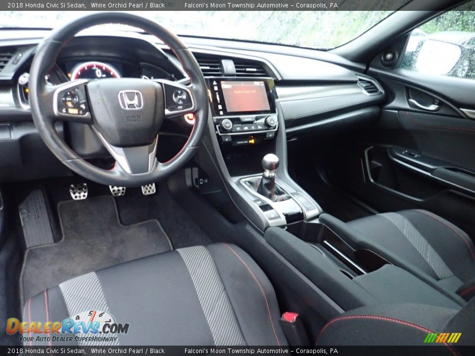 2018 Honda Civic Si Sedan White Orchid Pearl / Black Photo #17