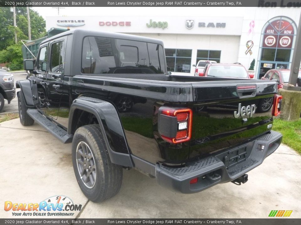 2020 Jeep Gladiator Overland 4x4 Black / Black Photo #3