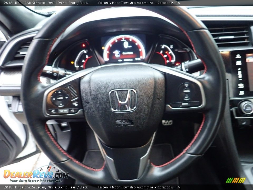 2018 Honda Civic Si Sedan White Orchid Pearl / Black Photo #20
