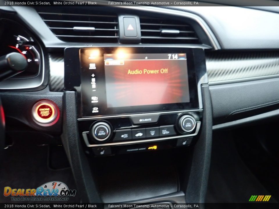 2018 Honda Civic Si Sedan White Orchid Pearl / Black Photo #22
