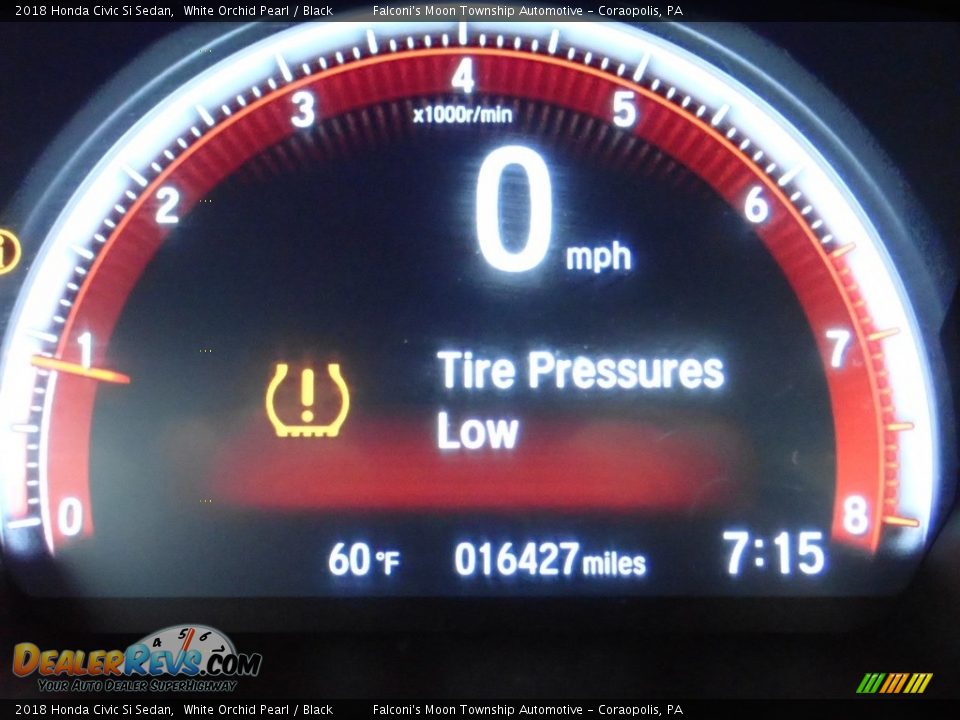 2018 Honda Civic Si Sedan White Orchid Pearl / Black Photo #24