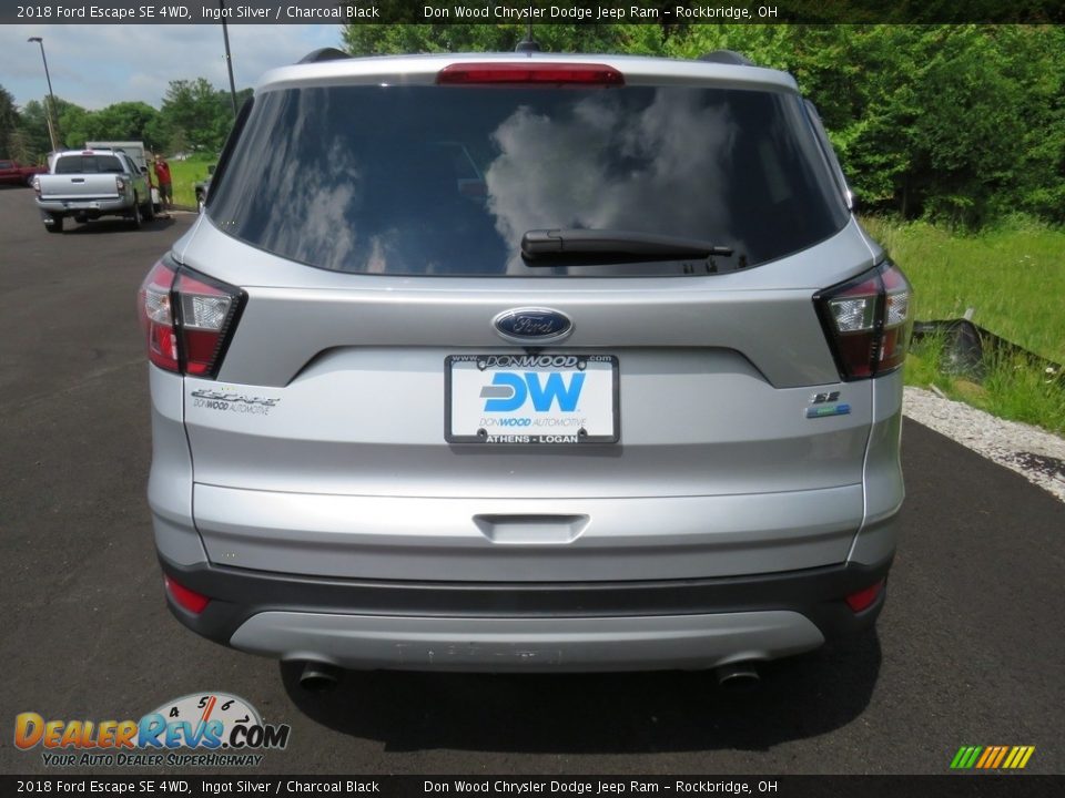 2018 Ford Escape SE 4WD Ingot Silver / Charcoal Black Photo #13