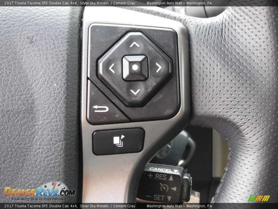 2017 Toyota Tacoma SR5 Double Cab 4x4 Silver Sky Metallic / Cement Gray Photo #22