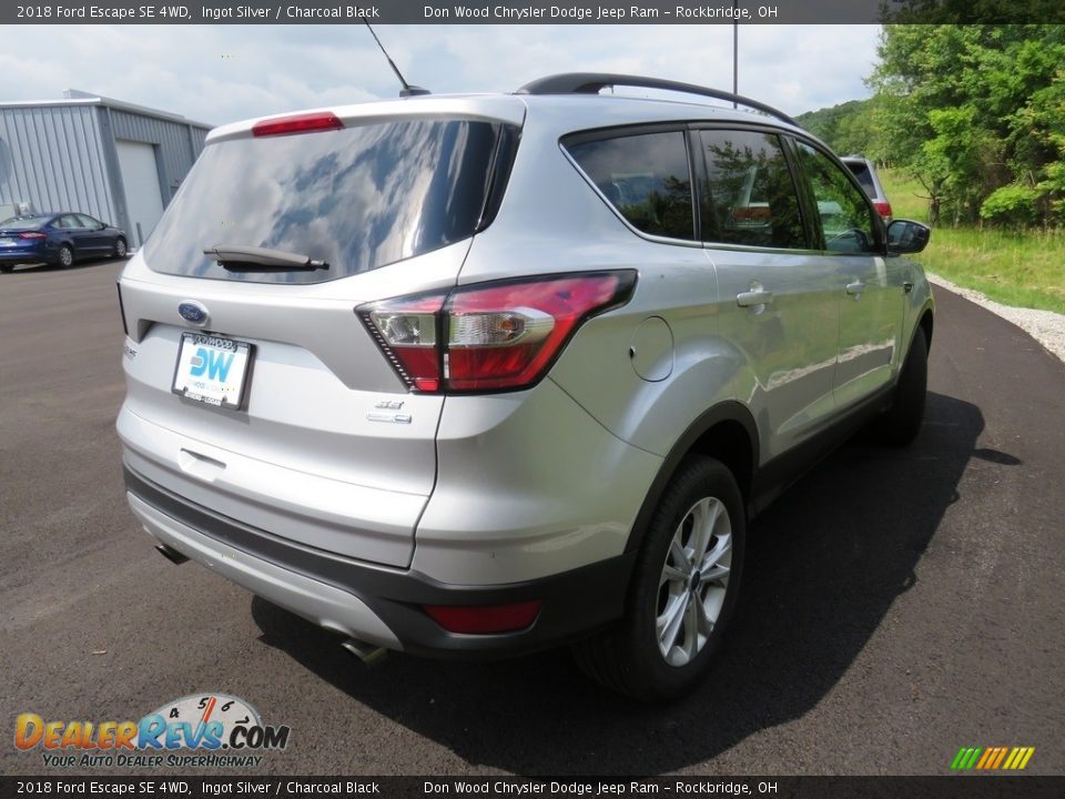 2018 Ford Escape SE 4WD Ingot Silver / Charcoal Black Photo #16