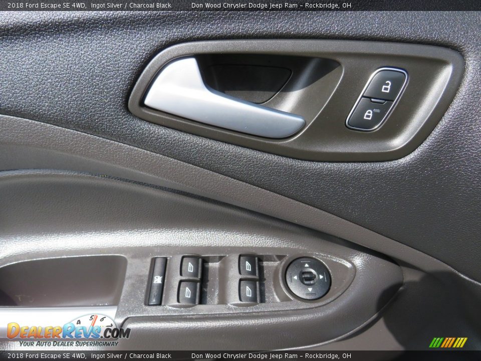 2018 Ford Escape SE 4WD Ingot Silver / Charcoal Black Photo #18