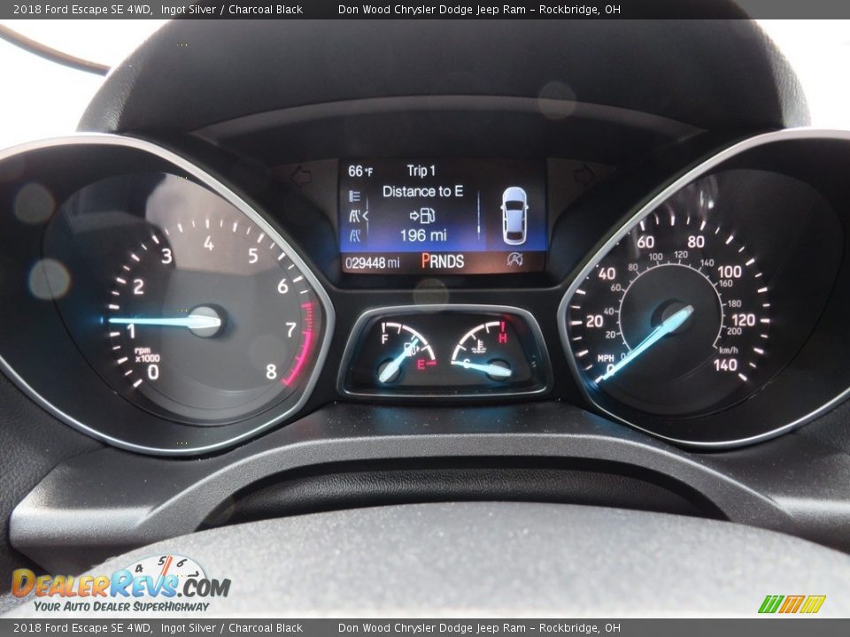 2018 Ford Escape SE 4WD Ingot Silver / Charcoal Black Photo #33