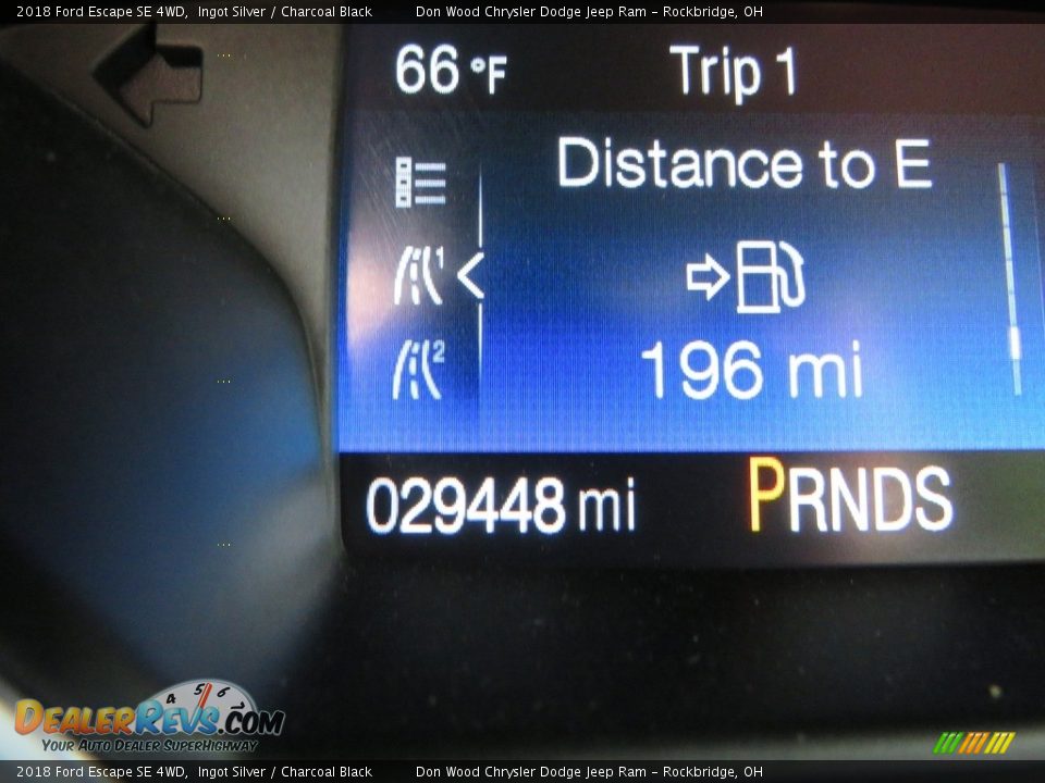 2018 Ford Escape SE 4WD Ingot Silver / Charcoal Black Photo #34