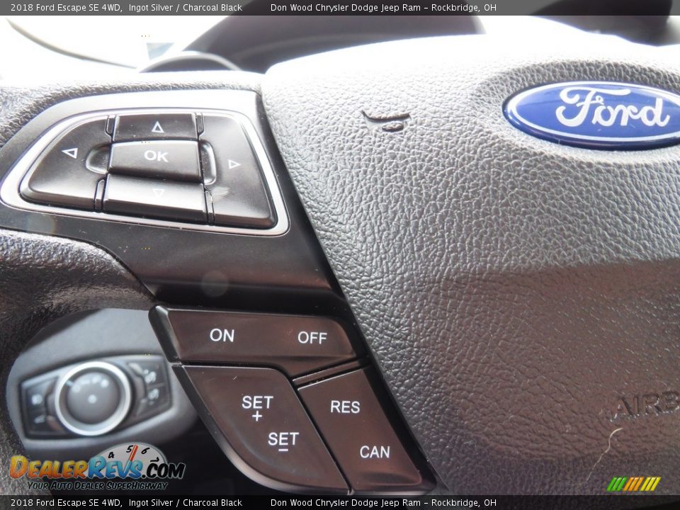 2018 Ford Escape SE 4WD Ingot Silver / Charcoal Black Photo #36