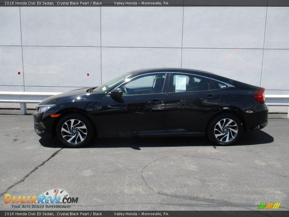 2016 Honda Civic EX Sedan Crystal Black Pearl / Black Photo #2