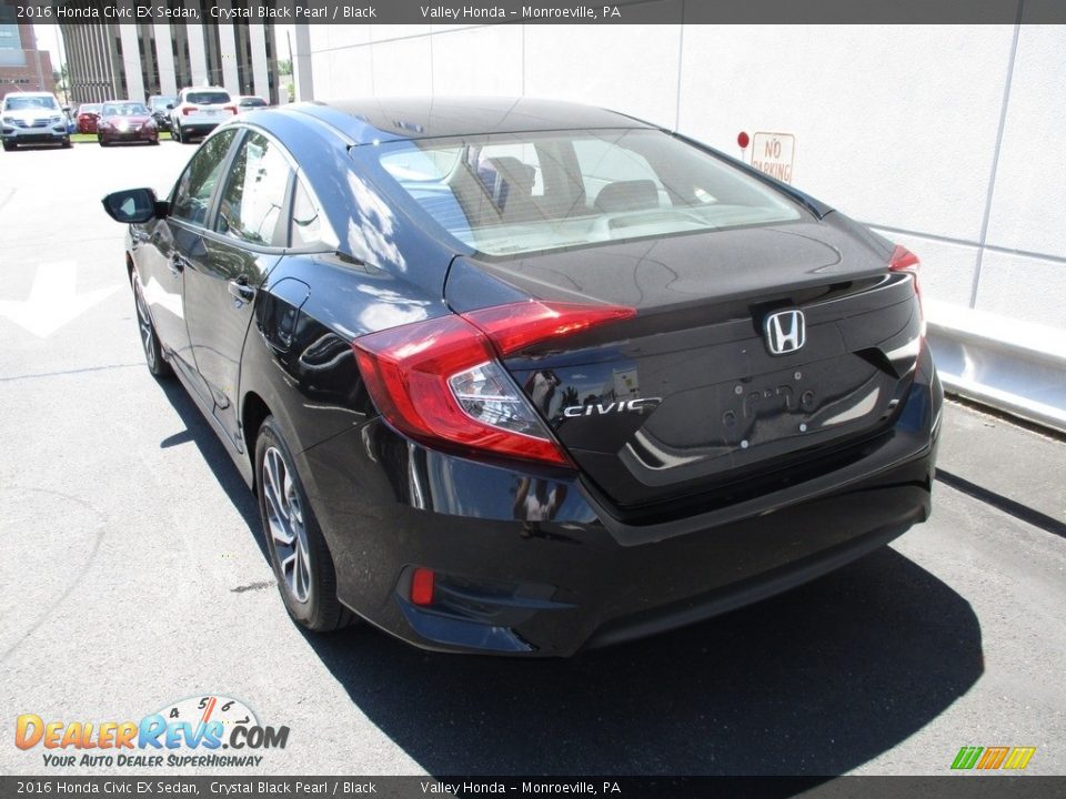 2016 Honda Civic EX Sedan Crystal Black Pearl / Black Photo #3