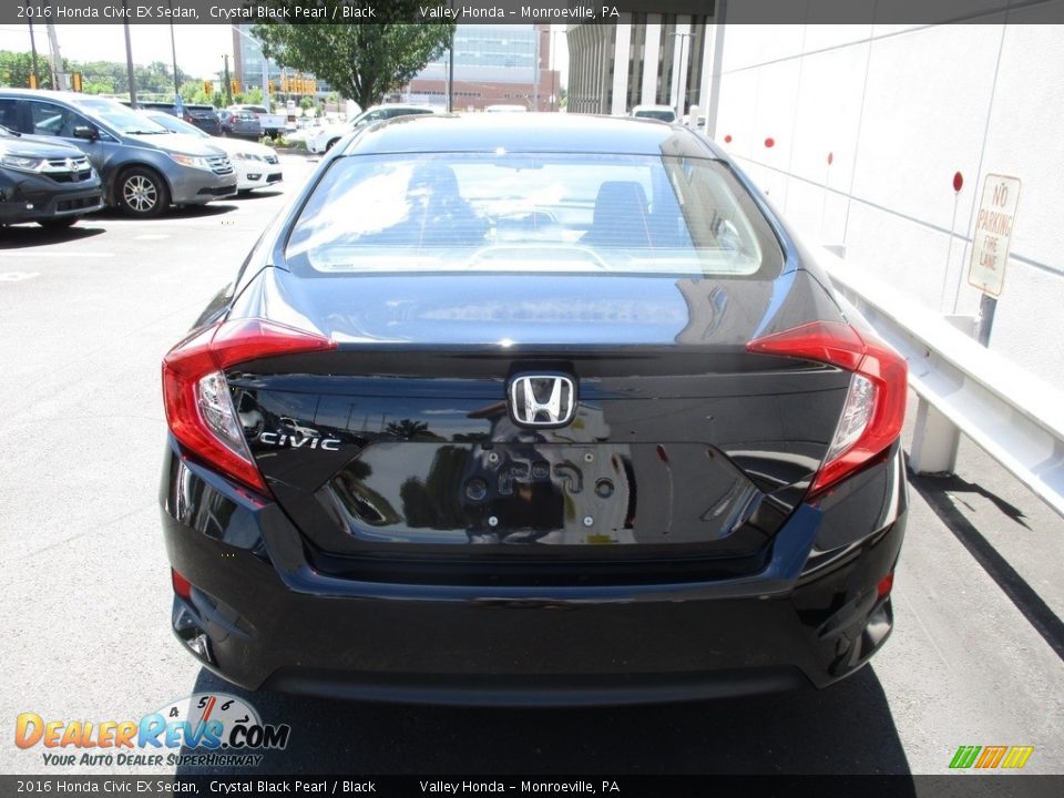 2016 Honda Civic EX Sedan Crystal Black Pearl / Black Photo #4