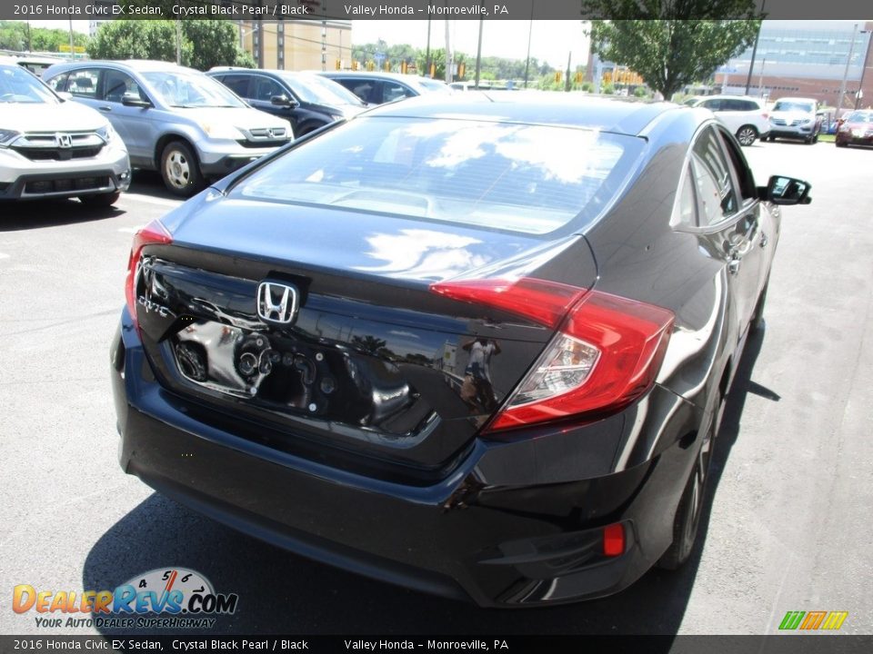 2016 Honda Civic EX Sedan Crystal Black Pearl / Black Photo #5