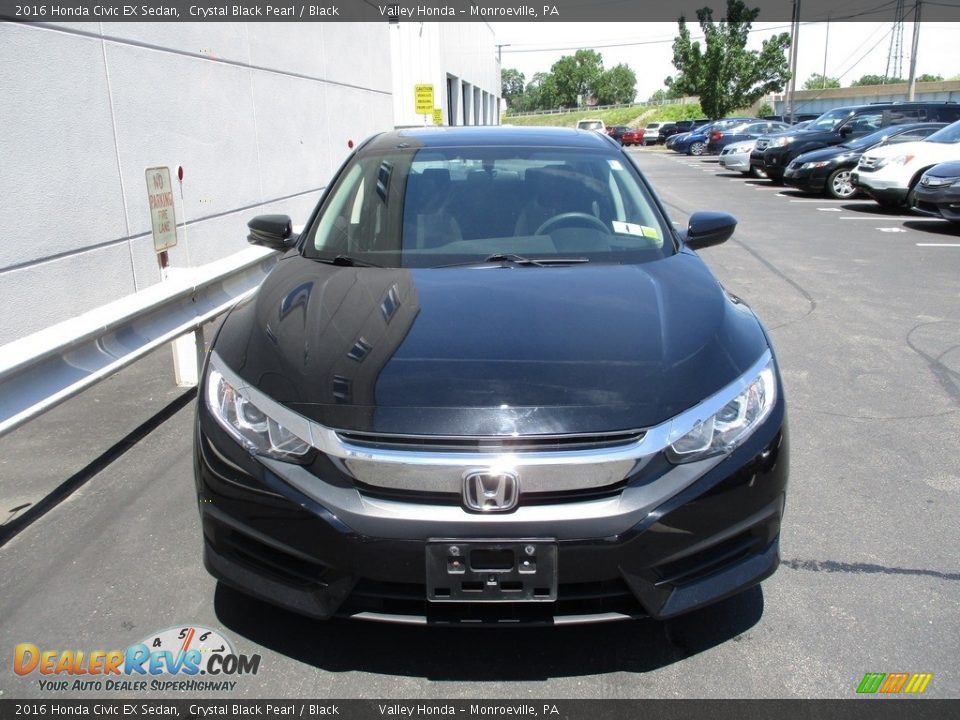 2016 Honda Civic EX Sedan Crystal Black Pearl / Black Photo #7