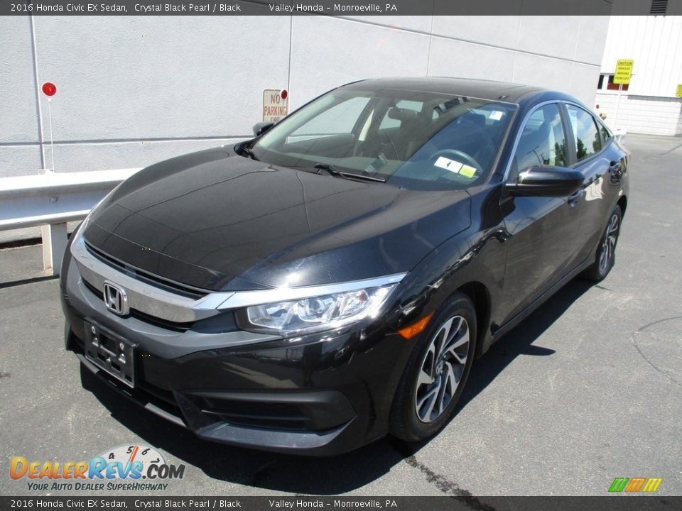 2016 Honda Civic EX Sedan Crystal Black Pearl / Black Photo #8