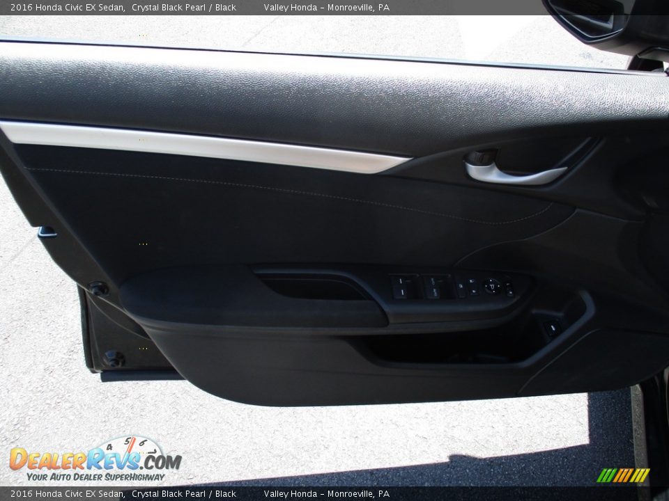 2016 Honda Civic EX Sedan Crystal Black Pearl / Black Photo #9