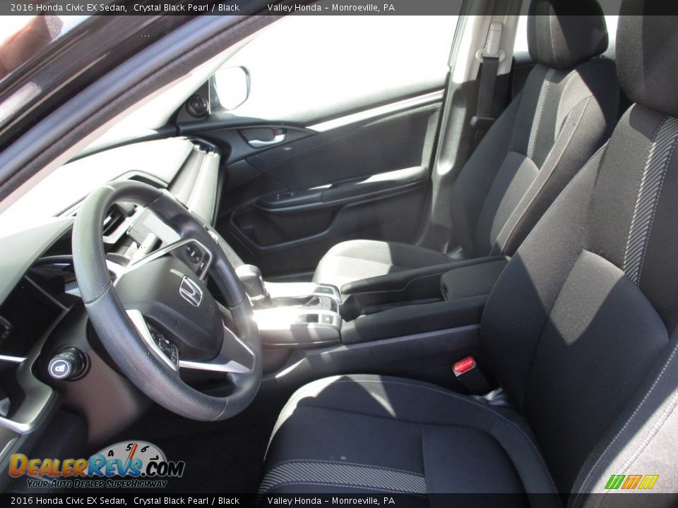 2016 Honda Civic EX Sedan Crystal Black Pearl / Black Photo #10