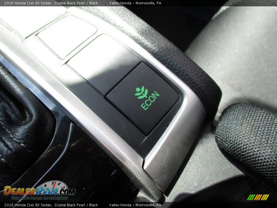2016 Honda Civic EX Sedan Crystal Black Pearl / Black Photo #16