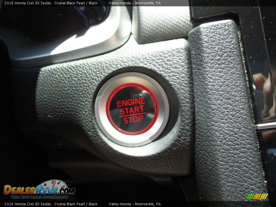 2016 Honda Civic EX Sedan Crystal Black Pearl / Black Photo #18