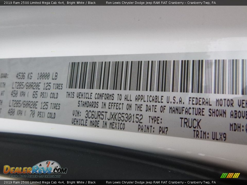 2019 Ram 2500 Limited Mega Cab 4x4 Bright White / Black Photo #16