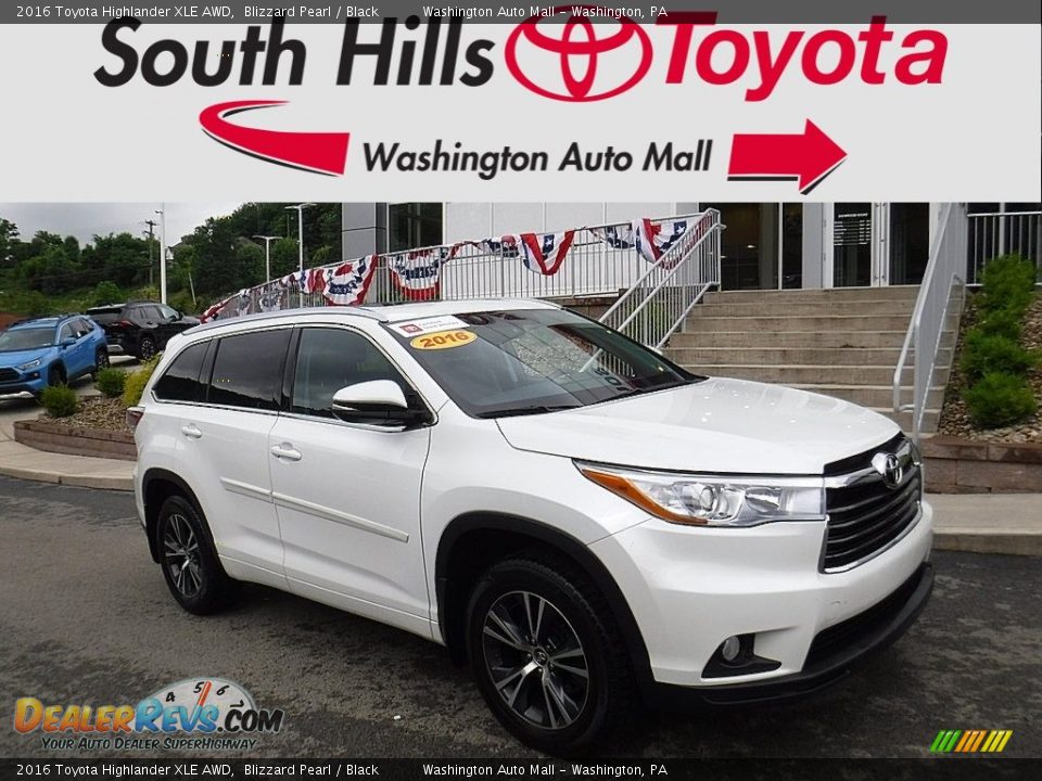 2016 Toyota Highlander XLE AWD Blizzard Pearl / Black Photo #1