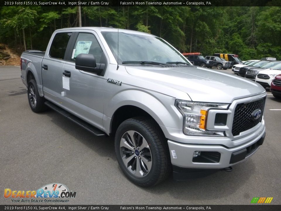 2019 Ford F150 XL SuperCrew 4x4 Ingot Silver / Earth Gray Photo #3