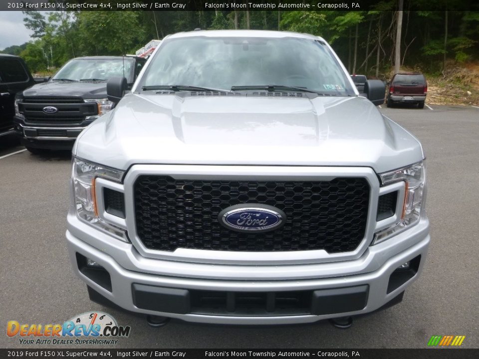 2019 Ford F150 XL SuperCrew 4x4 Ingot Silver / Earth Gray Photo #4