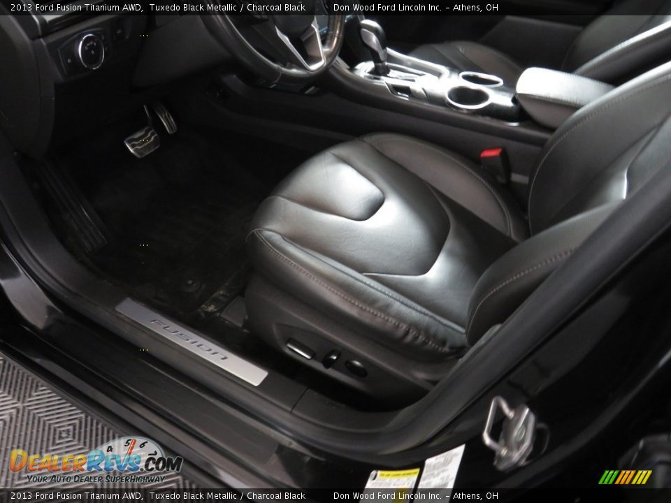 2013 Ford Fusion Titanium AWD Tuxedo Black Metallic / Charcoal Black Photo #21