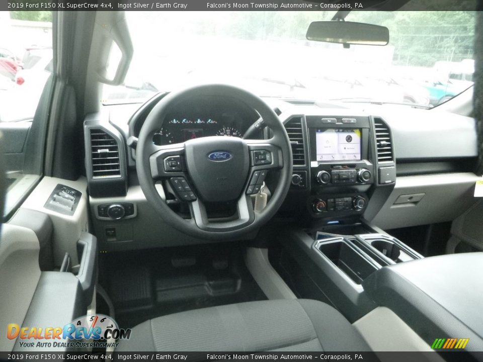2019 Ford F150 XL SuperCrew 4x4 Ingot Silver / Earth Gray Photo #9