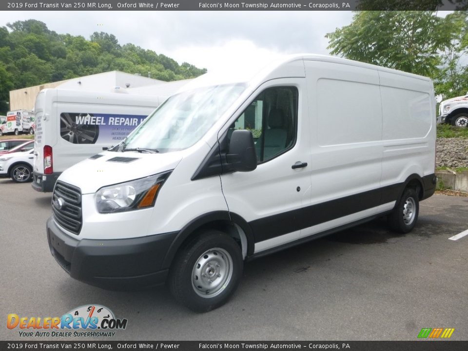 2019 Ford Transit Van 250 MR Long Oxford White / Pewter Photo #2