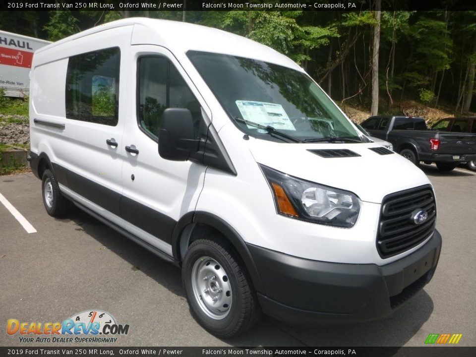 2019 Ford Transit Van 250 MR Long Oxford White / Pewter Photo #9